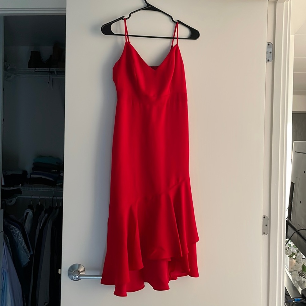 NWT Red MIDI Banana Republic Dress